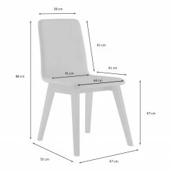 Norrwood Chaises capitonnées Nami (lot de 2) - Vert kiwi - Imitation noyer -Chaises Boutique 1000299017 211019 111638000575 SKETCH DETAILS P000000001000299017 sketch