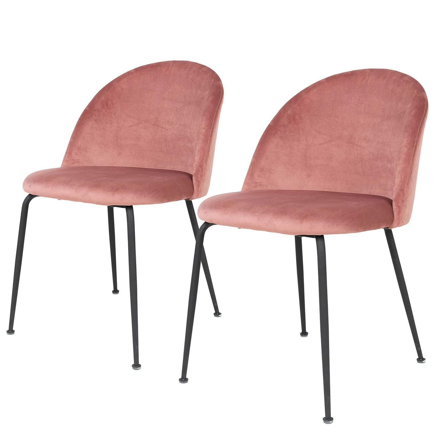 Red Living Chaises capitonnées Maxou II (lot de 2) - Rose bébé 3 Red Living Chaises capitonnées Maxou II (lot de 2) - Rose bébé