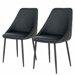 Red Living Chaise à accoudoirs Hackberry (lot de 2) - Noir