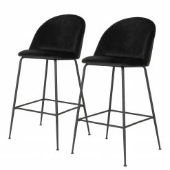 Red Living Chaises de bar Maxou II (lot de 2) - Noir