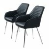 Red Living Chaises à accoudoirs Dela III (lot de 2) - Imitation cuir / Fer - Noir / Chrome 1 Red Living Chaises à accoudoirs Dela III (lot de 2) - Imitation cuir / Fer - Noir / Chrome -Chaises Boutique 1000303600 211117 16473800061 IMAGE P000000001000303600