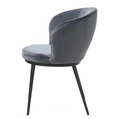 Red Living Chaise à accoudoirs Cheia II - Velours / Fer - Gris clair / Noir -Chaises Boutique 1000303607 211117 164740000121 DETAILS P000000001000303607