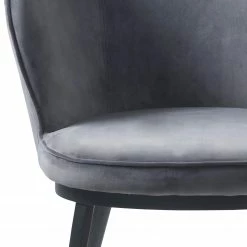 Red Living Chaise à accoudoirs Cheia II - Velours / Fer - Gris clair / Noir -Chaises Boutique 1000303607 211117 164740000125 DETAILS P000000001000303607