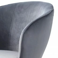 Red Living Chaise à accoudoirs Cheia II - Velours / Fer - Gris clair / Noir -Chaises Boutique 1000303607 211117 164740000127 DETAILS P000000001000303607