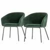 Red Living Chaise à accoudoirs Lester II (lot de 2) - Vert foncé