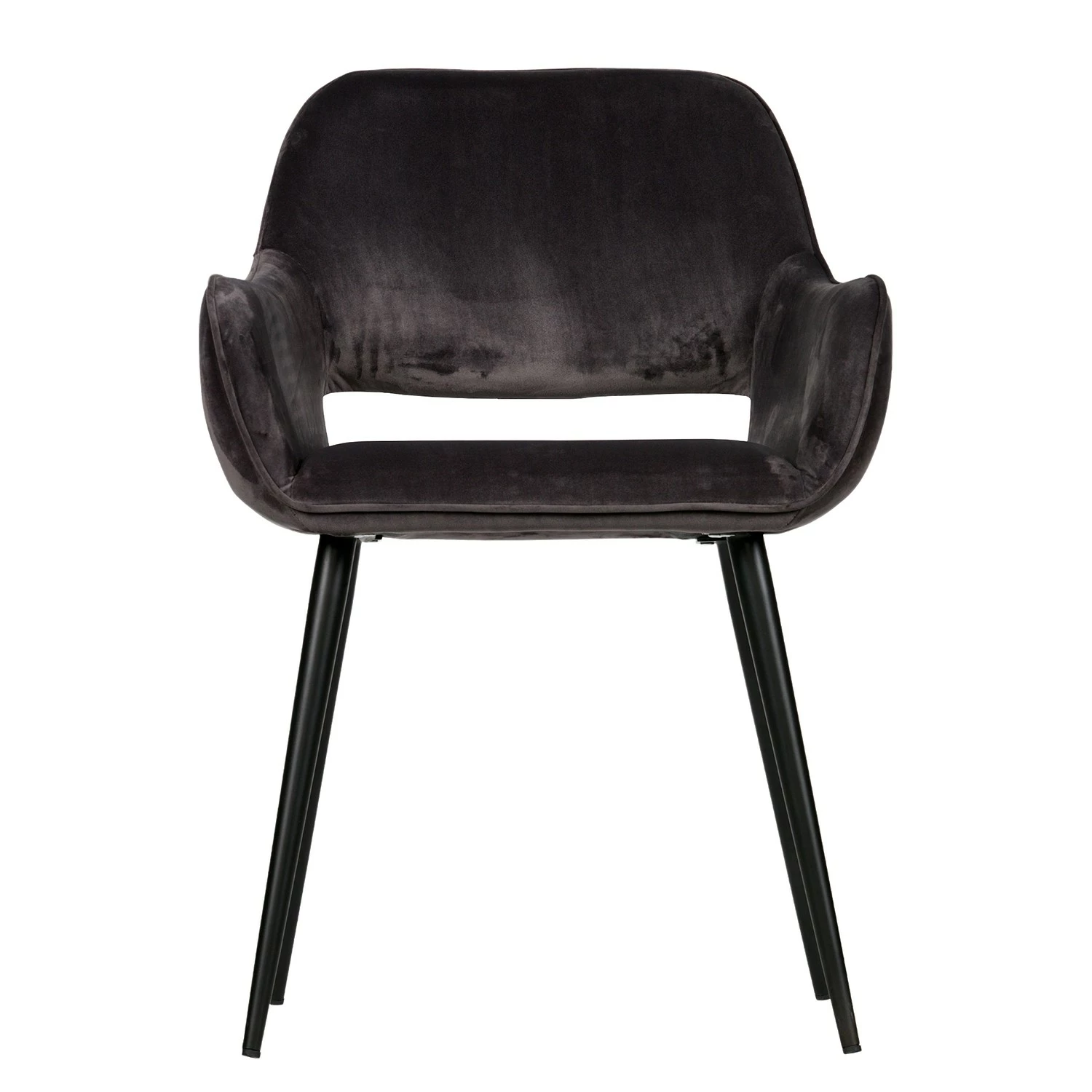 Red Living Chaises à accoudoirs Avril (lot de 2) - Gris marron 6 Red Living Chaises à accoudoirs Avril (lot de 2) - Gris marron – Image 4