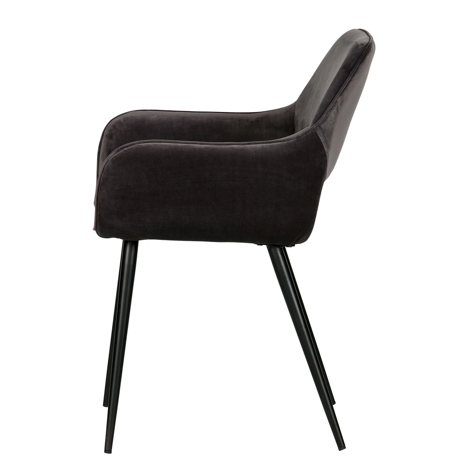 Red Living Chaises à accoudoirs Avril (lot de 2) - Gris marron 7 Red Living Chaises à accoudoirs Avril (lot de 2) - Gris marron – Image 5