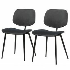 Red Living Chaises Auletta (lot de 2) - Anthracite