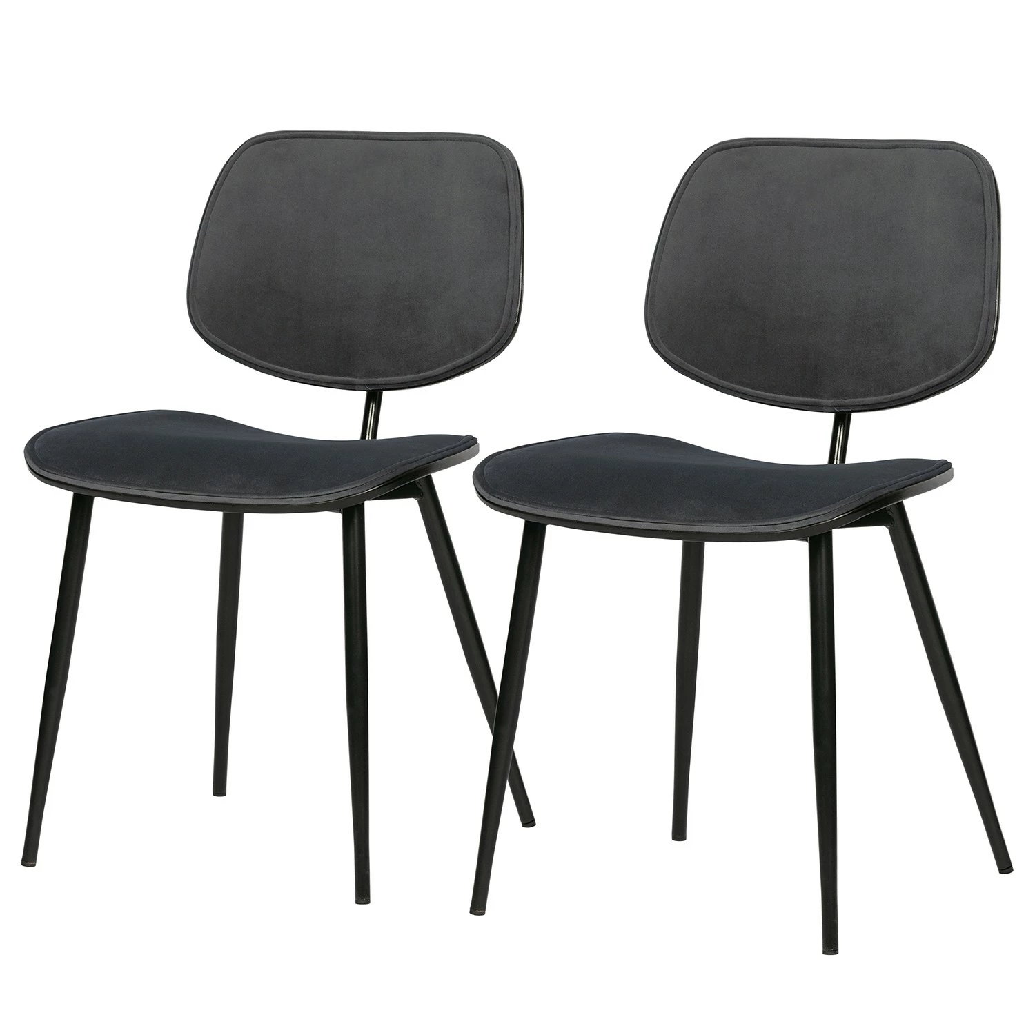 Red Living Chaises Auletta (lot de 2) - Anthracite 3 Red Living Chaises Auletta (lot de 2) - Anthracite