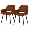 Red Living Chaises à accoudoirs Avril II (lot de 2) - Microfibre / Acier - Marron vintage / Noir 1 Red Living Chaises à accoudoirs Avril II (lot de 2) - Microfibre / Acier - Marron vintage / Noir -Chaises Boutique 1000303883 211105 13105900213 IMAGE P000000001000303883