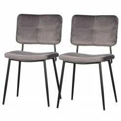 Red Living Chaises Malice (lot de 2) - Gris clair