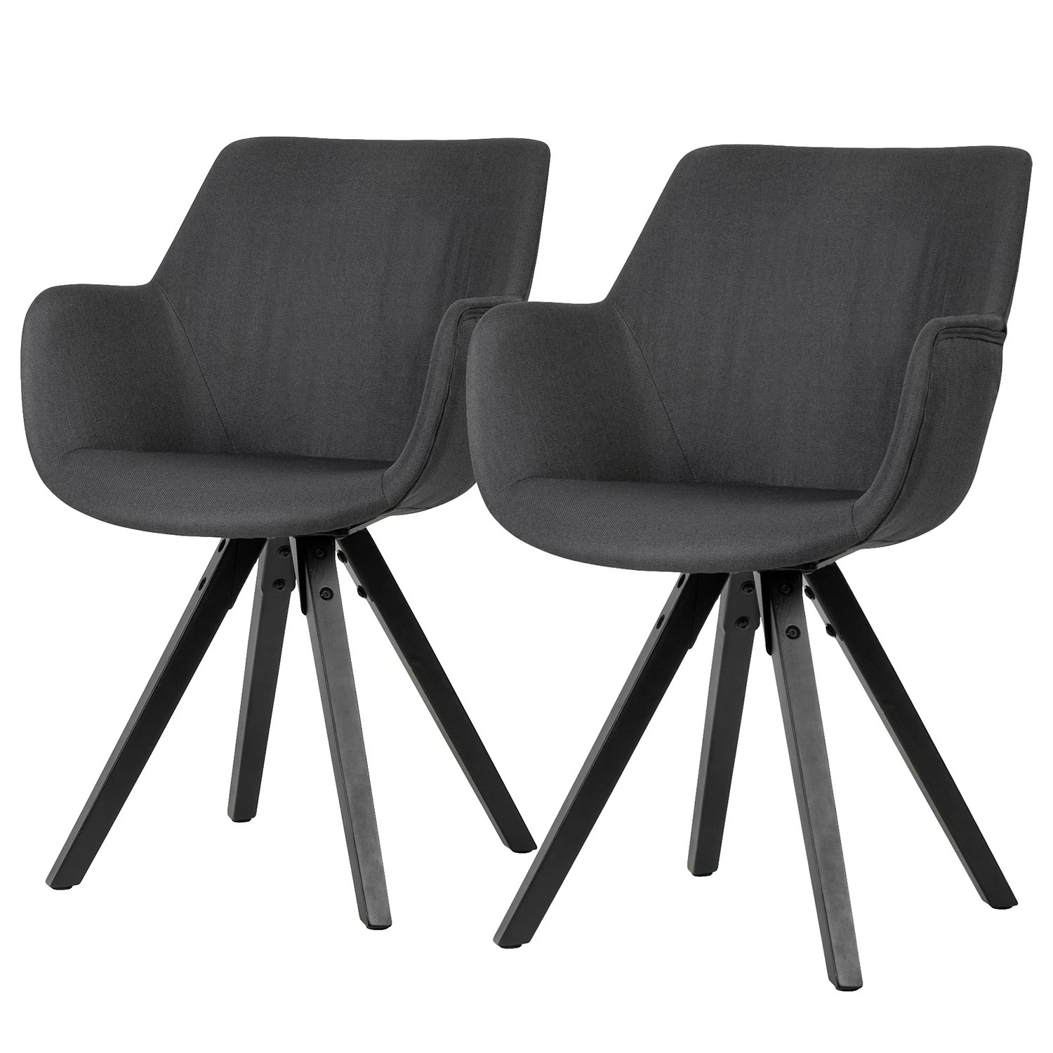 Loftscape Chaises à accoudoirs Newport II (2) - Noir 3 Loftscape Chaises à accoudoirs Newport II (2) - Noir