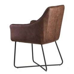 Loftscape Chaise à accoudoirs Giorgino II - Marron foncé vintage -Chaises Boutique 1000303957 211103 12152700459 DETAILS P000000001000303957