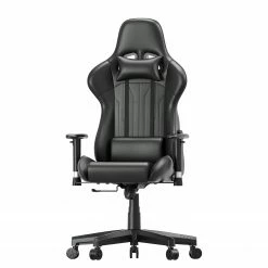 Fredriks Chaise gamer Jason - Imitation cuir / Nylon - Noir