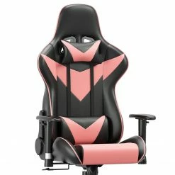 Fredriks Chaise gamer Jasper - Noir / Rose -Chaises Boutique 1000307836 220510 050 DETAILS P000000001000307836