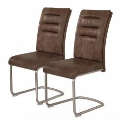 Loftscape Chaise cantilever Witney - Marron vintage - Lot de 2