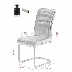 Loftscape Chaise cantilever Witney - Marron vintage - Lot de 2 -Chaises Boutique 1000309923 211117 170248000532 SKETCH DETAILS P000000001000309923 sketch