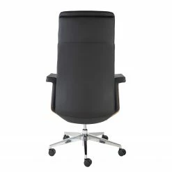 Fredriks Chaise de bureau Weld - Cuir véritable / Plaqué noyer / Métal - Noir / noyer / Aluminium -Chaises Boutique 1000310647 220826 033 DETAILS P000000001000310647