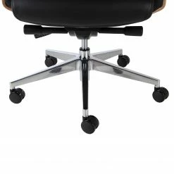 Fredriks Chaise de bureau Weld - Cuir véritable / Plaqué noyer / Métal - Noir / noyer / Aluminium -Chaises Boutique 1000310647 220826 041 DETAILS P000000001000310647