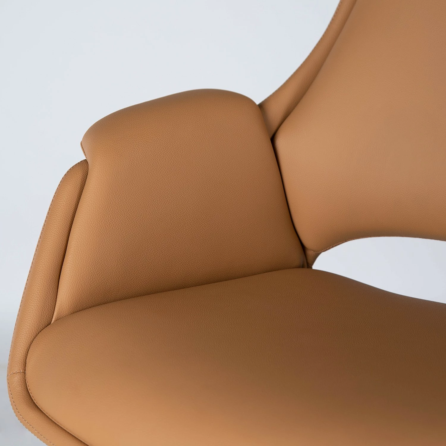 Fredriks Chaise de bureau Zore - Imitation cuir / Métal - Cognac / Aluminium 13 Fredriks Chaise de bureau Zore - Imitation cuir / Métal - Cognac / Aluminium – Image 11