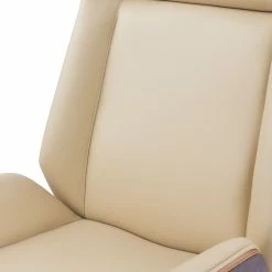 Fredriks Chaise de bureau Zuma - Cuir véritable / Plaqué noyer / Métal - Crème / Noyer / Aluminium -Chaises Boutique 1000310662 220509 080 DETAILS P000000001000310662