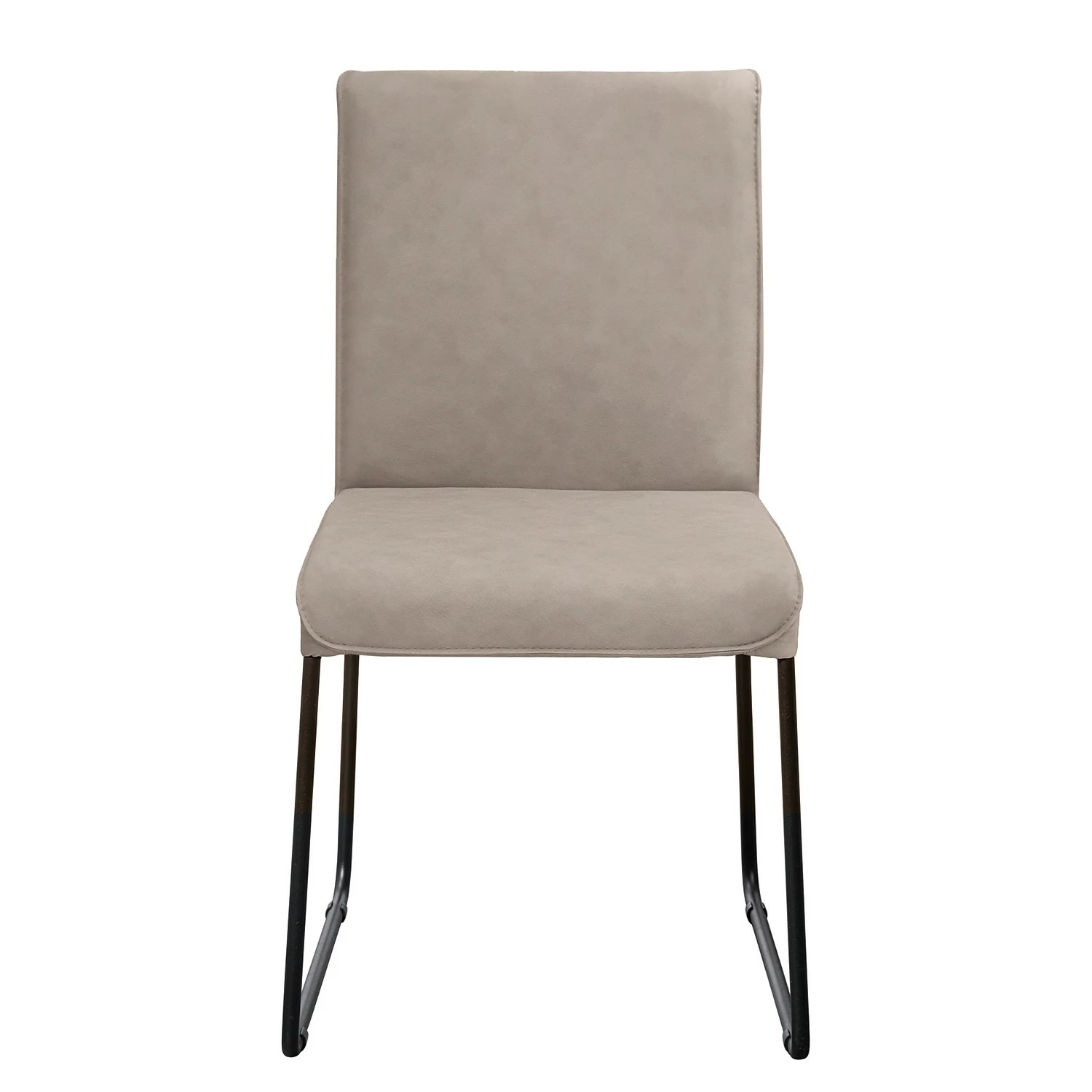 Now! by hülsta Chaises Hülsta now S23 II (lot de 2) - Imitation cuir / Acier - Taupe / Noir 4 Now! by hülsta Chaises Hülsta now S23 II (lot de 2) - Imitation cuir / Acier - Taupe / Noir – Image 2