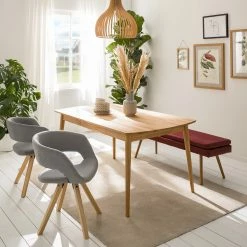 Mørteens Chaise à accoudoirs Buggio - Tissu / Hévéa massif - Tissu Cors: Granite - Lot de 2 -Chaises Boutique 1000312395 211202 131420000024 MOOD DETAILS P000000001000312395 mood