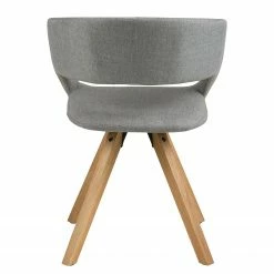 Mørteens Chaise à accoudoirs Buggio - Tissu / Hévéa massif - Tissu Cors: Granite - Lot de 2 -Chaises Boutique 1000312395 211202 131421000040 DETAILS P000000001000312395