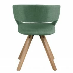 Mørteens Chaise à accoudoirs Buggio - Tissu / Hévéa massif - Tissu Cors: Gris menthe - Lot de 2 -Chaises Boutique 1000312396 211202 13142200056 DETAILS P000000001000312396