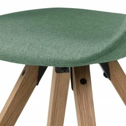 Mørteens Chaise à accoudoirs Buggio - Tissu / Hévéa massif - Tissu Cors: Gris menthe - Lot de 2 -Chaises Boutique 1000312396 211202 13142200060 DETAILS P000000001000312396