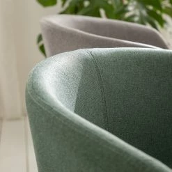 Mørteens Chaise à accoudoirs Buggio - Tissu / Hévéa massif - Tissu Cors: Gris menthe - Lot de 2 -Chaises Boutique 1000312396 211202 13142200068 DETAILS P000000001000312396