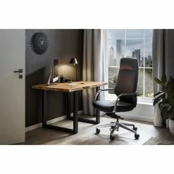 Fredriks Chaise de bureau Lavaur - Imitation cuir / Aluminium - Noir / Argenté -Chaises Boutique 1000312403 211130 131604000022 MOOD DETAILS P000000001000312403 mood