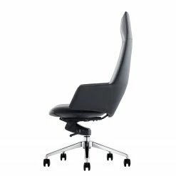 Fredriks Chaise de bureau Lowa - Cuir véritable / Aluminium - Noir / Argenté -Chaises Boutique 1000312418 211130 13160500046 DETAILS P000000001000312418