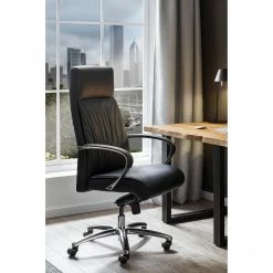 Fredriks Chaise de bureau Lazaro - Cuir véritable / Aluminium - noir / chrome 9 Fredriks Chaise de bureau Lazaro - Cuir véritable / Aluminium - noir / chrome -Chaises Boutique 1000312420 211130 13160500042 MOOD DETAILS P000000001000312420 mood