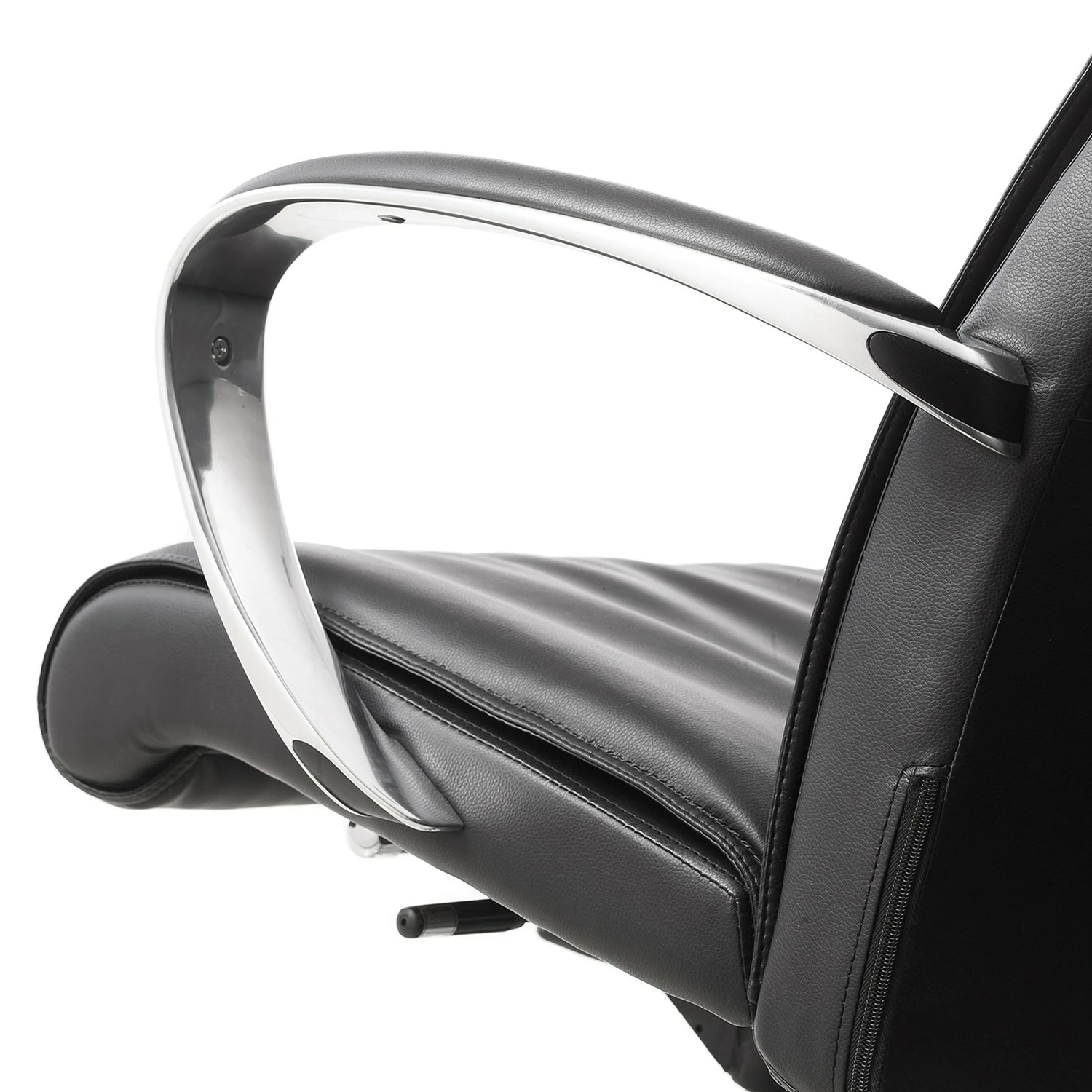 Fredriks Chaise de bureau Lazaro - Cuir véritable / Aluminium - noir / chrome 6 Fredriks Chaise de bureau Lazaro - Cuir véritable / Aluminium - noir / chrome – Image 4