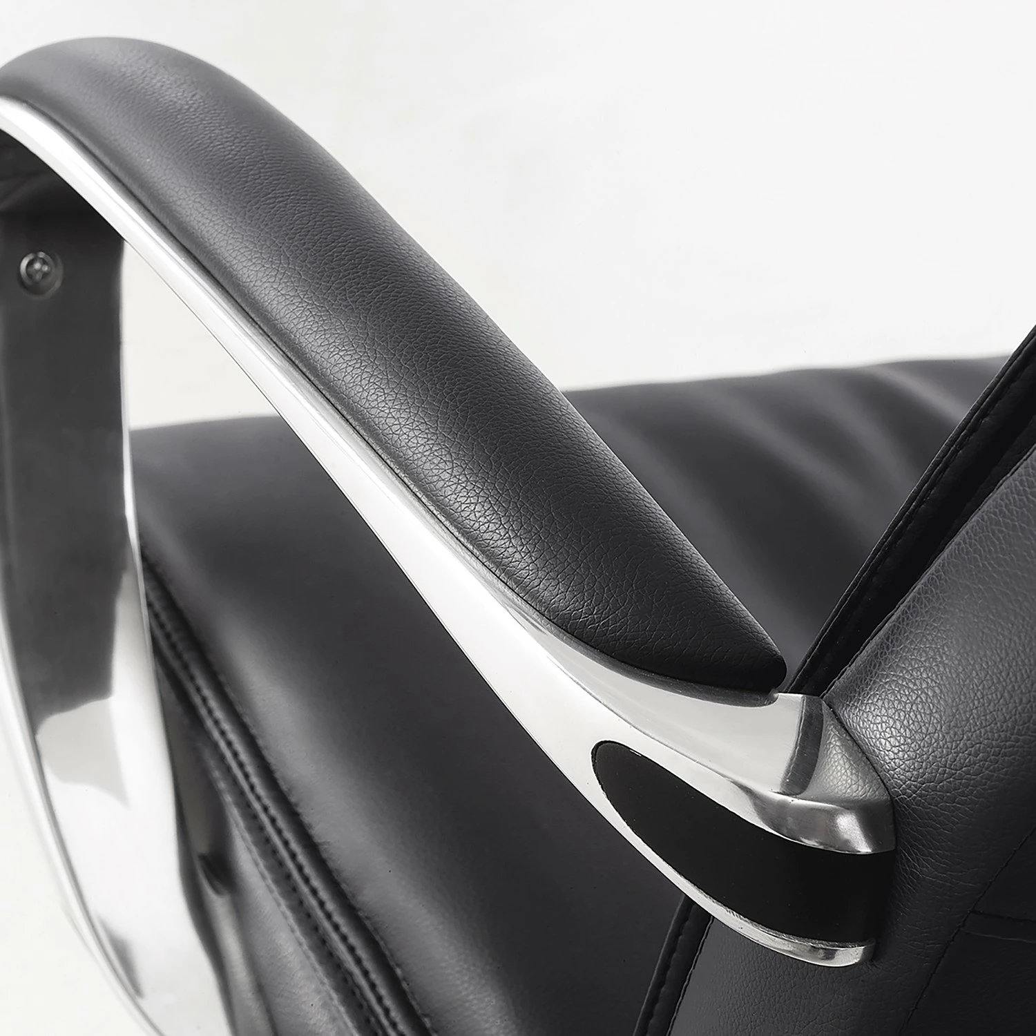 Fredriks Chaise de bureau Lazaro - Cuir véritable / Aluminium - noir / chrome 7 Fredriks Chaise de bureau Lazaro - Cuir véritable / Aluminium - noir / chrome – Image 5