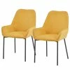 Loftscape Chaises à accoudoirs Modana (lot de 2) - Jaune moutarde