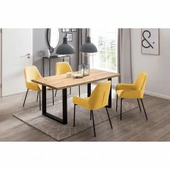 Loftscape Chaises à accoudoirs Modana (lot de 2) - Jaune moutarde 11 Loftscape Chaises à accoudoirs Modana (lot de 2) - Jaune moutarde -Chaises Boutique 1000312461 211207 12102600301 MOOD DETAILS P000000001000312461 mood
