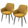 Loftscape Chaises à accoudoirs Mineros (lot de 2) - Jaune moutarde 2 Loftscape Chaises à accoudoirs Mineros (lot de 2) - Jaune moutarde -Chaises Boutique 1000312522 211207 12104500695 IMAGE P000000001000312522