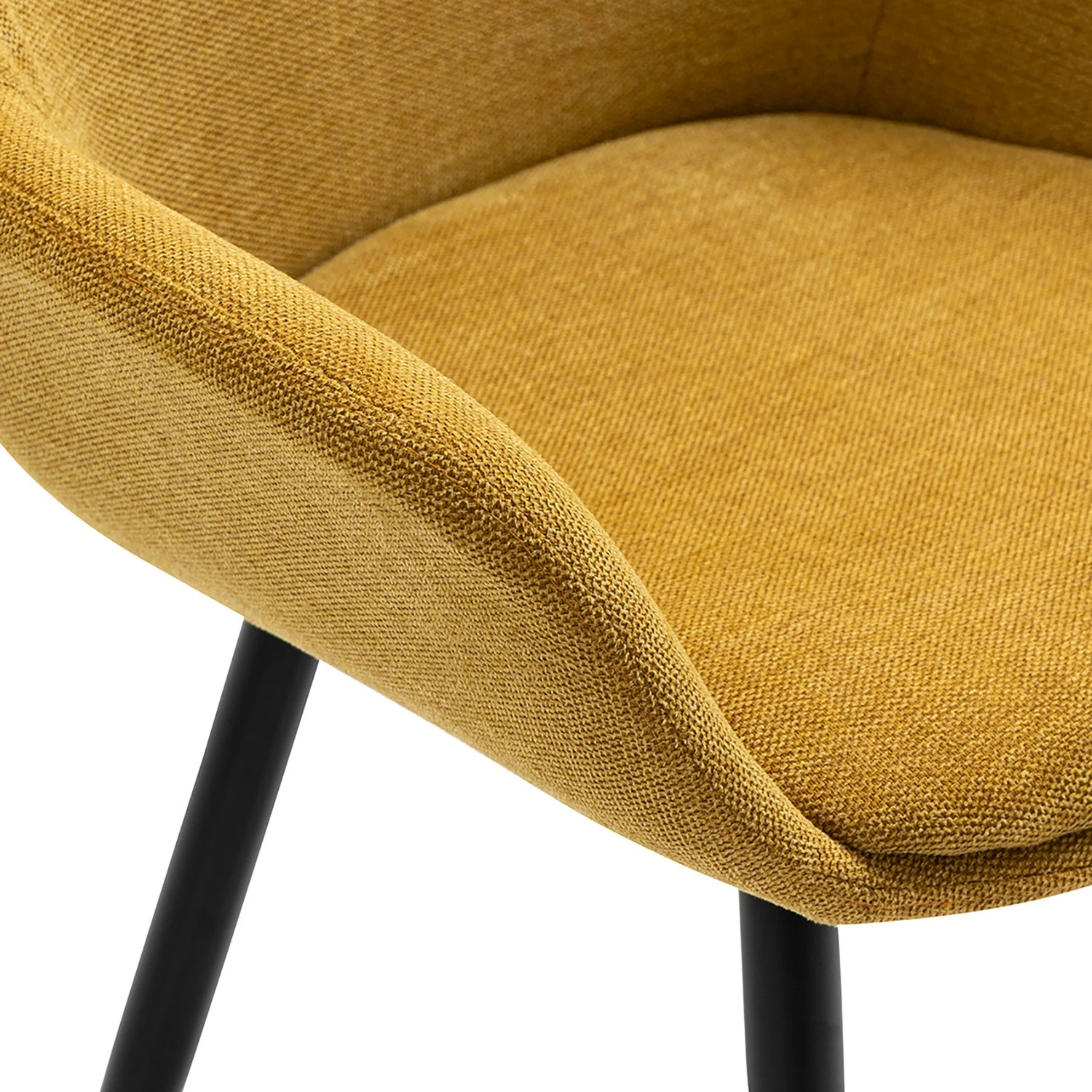 Loftscape Chaises à accoudoirs Mineros (lot de 2) - Jaune moutarde 10 Loftscape Chaises à accoudoirs Mineros (lot de 2) - Jaune moutarde – Image 8