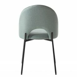 Mørteens Chaise capitonnée Ikley - Tissu / Métal - Noir - Gris menthe - Lot de 2 -Chaises Boutique 1000312593 211210 092458000130 DETAILS P000000001000312593