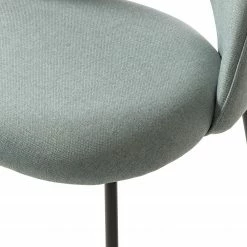Mørteens Chaise capitonnée Ikley - Tissu / Métal - Noir - Gris menthe - Lot de 2 -Chaises Boutique 1000312593 211210 092458000132 DETAILS P000000001000312593
