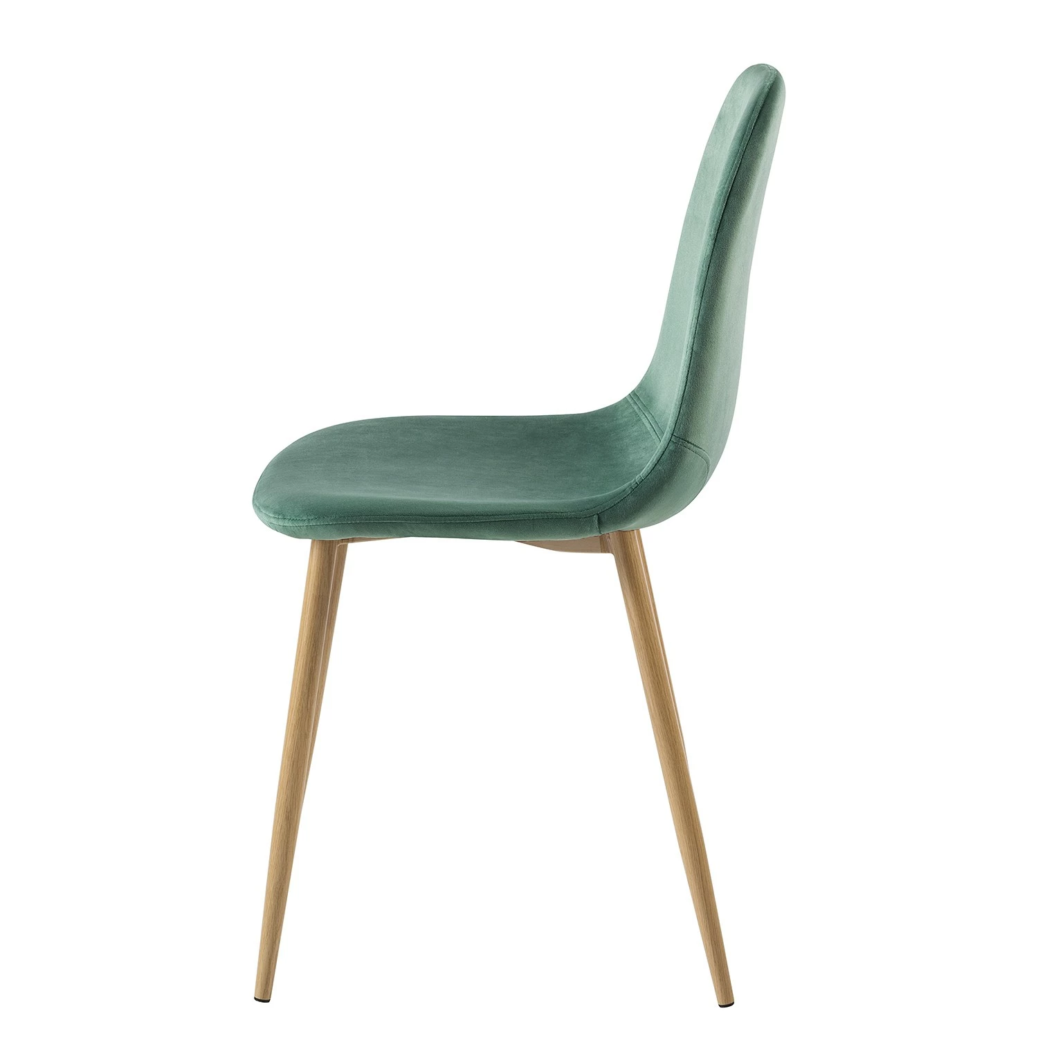 Jack & Alice Chaise capitonnée Iskmo VIII - Velours / Metall - Imitation chêne - Vert menthe - Lot de 4 8 Jack & Alice Chaise capitonnée Iskmo VIII - Velours / Metall - Imitation chêne - Vert menthe - Lot de 4 – Image 6