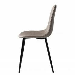 Mørteens Chaise capitonnée Iskmo VII - Imitation cuir / Métal - Noir - Taupe - Lot de 4 -Chaises Boutique 1000312597 211210 09245800181 DETAILS P000000001000312597