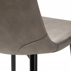 Mørteens Chaise capitonnée Iskmo VII - Imitation cuir / Métal - Noir - Taupe - Lot de 4 -Chaises Boutique 1000312597 211210 09245800187 DETAILS P000000001000312597