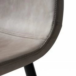 Mørteens Chaise capitonnée Iskmo VII - Imitation cuir / Métal - Noir - Taupe - Lot de 4 -Chaises Boutique 1000312597 211210 09245800189 DETAILS P000000001000312597