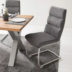 Fredriks Chaise cantilever Abenra - Tissu structuré / Acier - Acier inoxydable - Gris - Lot de 4 16 Fredriks Chaise cantilever Abenra - Tissu structuré / Acier - Acier inoxydable - Gris - Lot de 4 -Chaises Boutique 1000313233 211209 14223300123 MOOD DETAILS P000000001000313233 mood