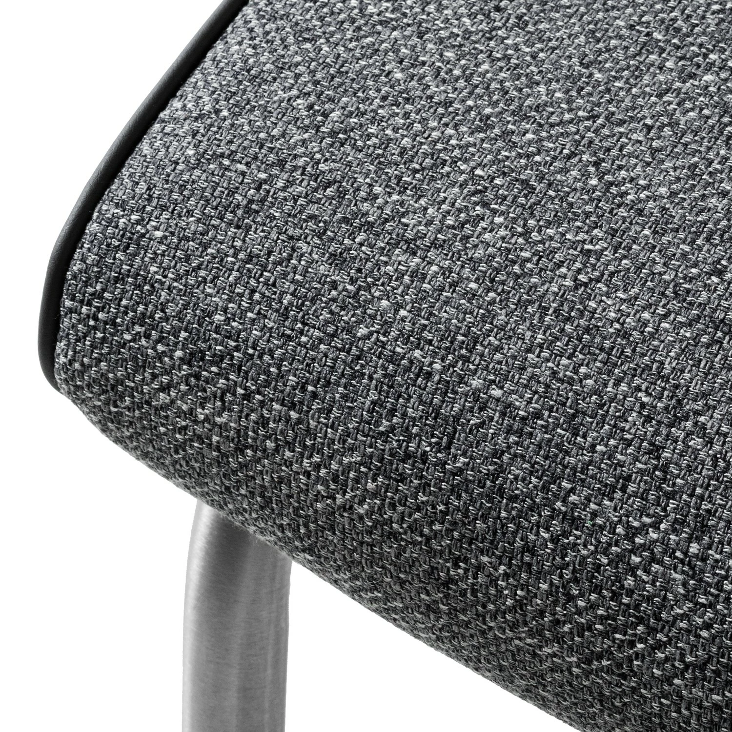 Fredriks Chaise cantilever Abenra - Tissu structuré / Acier - Acier inoxydable - Gris - Lot de 4 12 Fredriks Chaise cantilever Abenra - Tissu structuré / Acier - Acier inoxydable - Gris - Lot de 4 – Image 10