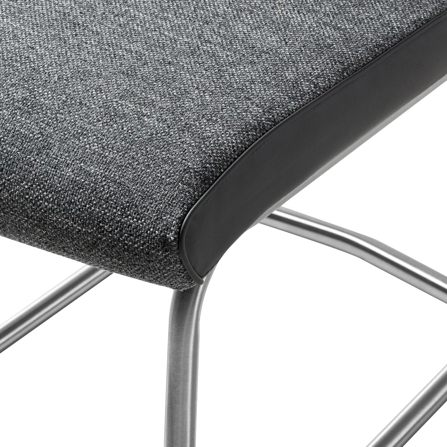 Fredriks Chaise cantilever Abenra - Tissu structuré / Acier - Acier inoxydable - Gris - Lot de 4 14 Fredriks Chaise cantilever Abenra - Tissu structuré / Acier - Acier inoxydable - Gris - Lot de 4 – Image 12