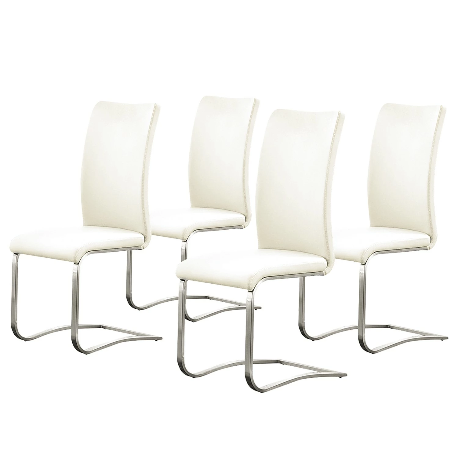 Fredriks Chaises Marco - Cuir synthétique Putri: Blanc - Lot de 4 3 Fredriks Chaises Marco - Cuir synthétique Putri: Blanc - Lot de 4